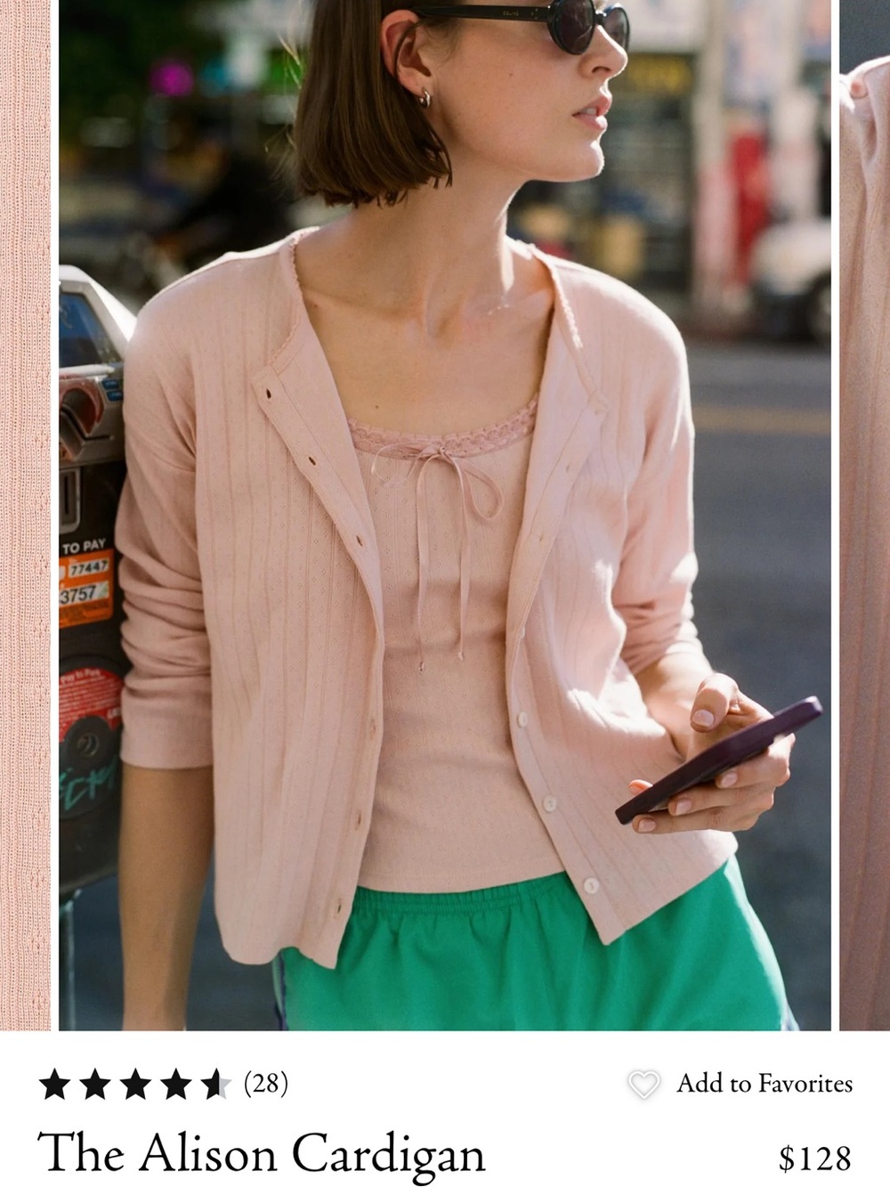 Christy Dawn The Alison Cardigan - Pink Women's Sweater